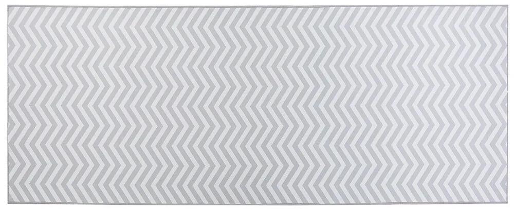 Tappeto bianco e grigio 80 x 200 cm SAIKHEDA Beliani