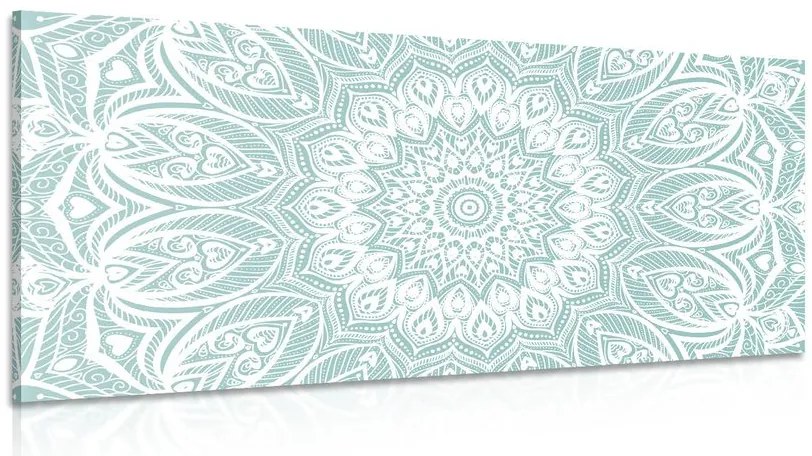 Quadro su tela – Mandala armonia su sfondo blu