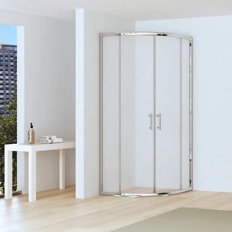 Kamalu - Box doccia 90x90cm semicircolare altezza ridotta 170 cm | CHIARA CURV-R