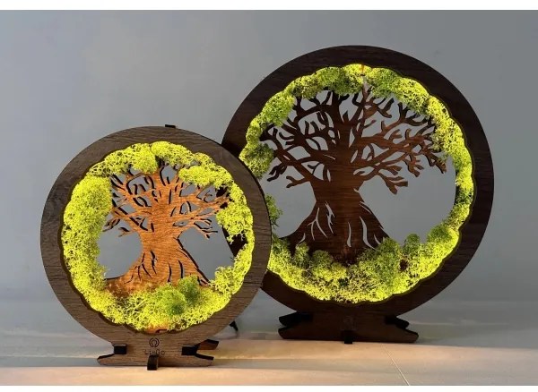 Li-Go 23604/DUB2 - Lampada decorativa da tavolo dimmerabile a LED/12W/230V 20x22 cm rovere