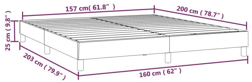 Giroletto a Molle Tortora 160x200 cm in Tessuto