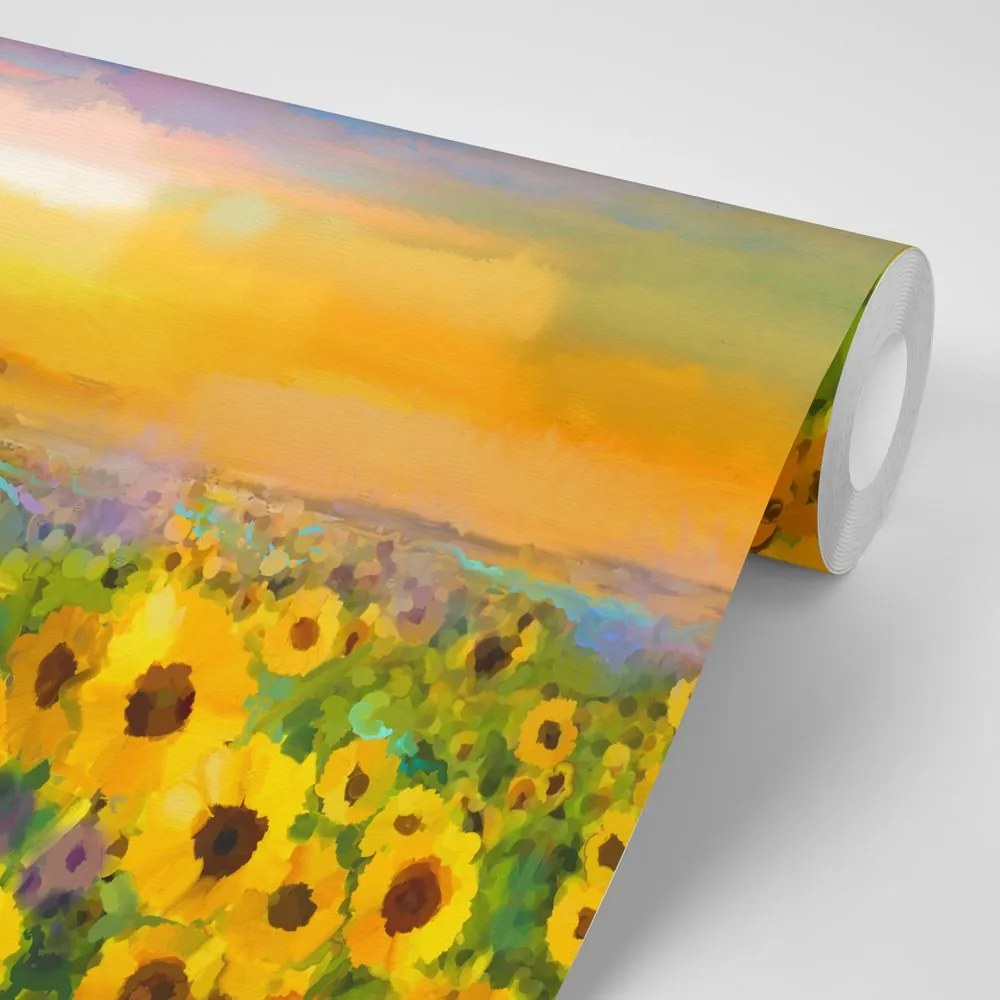 Carta da parati autoadesiva – Campo di girasoli