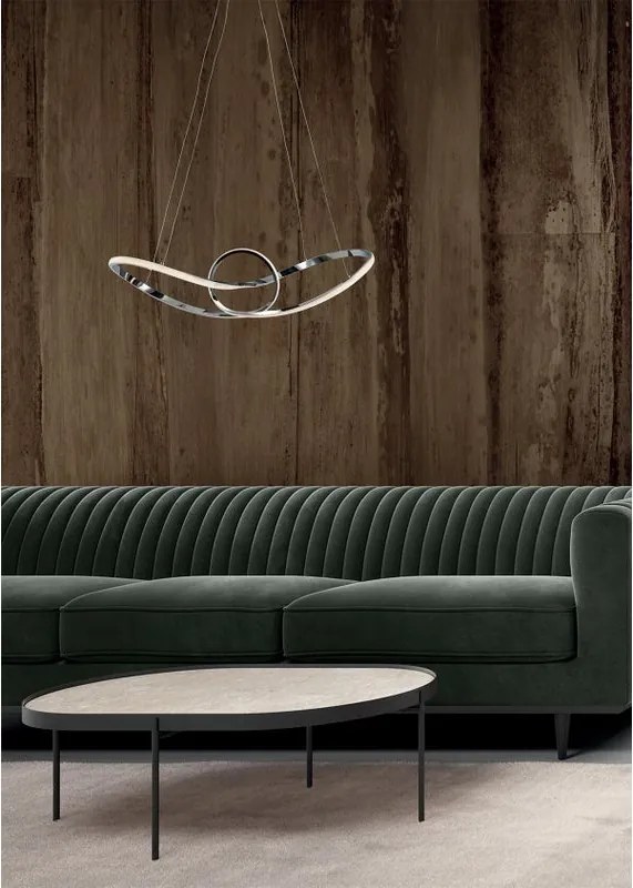 Lampadario LED moderno Adelaide grigio, luce con 3 temperature di colore 6000 lumen