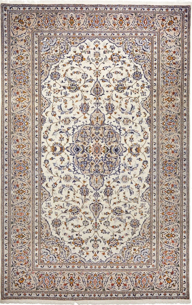 Kashan Tappeto persiano 320 x 200 Beige (Iran) Annodato A Mano