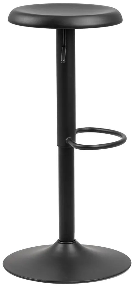 Sedia da bar nera in metallo con altezza regolabile (altezza della seduta 59 cm) Finch – Actona