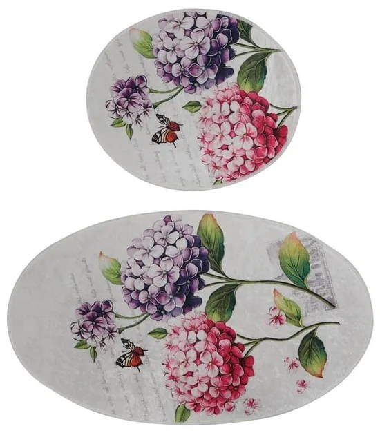 Set di tappetini per il bagno 2 pz 60x100 cm Ortanca – Foutastic