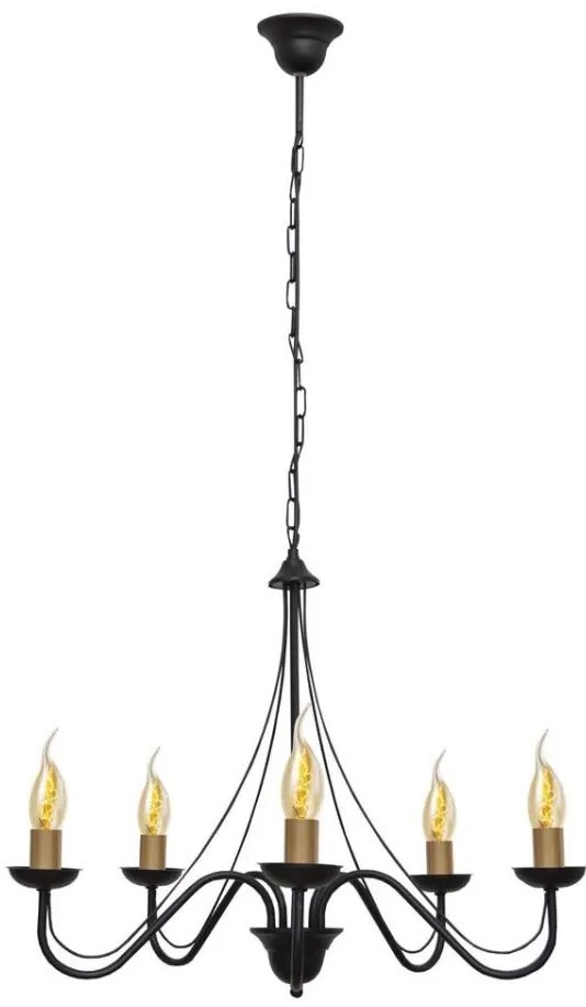 Lampadario a sospensione con catena MALBO 5xE14/60W/230V