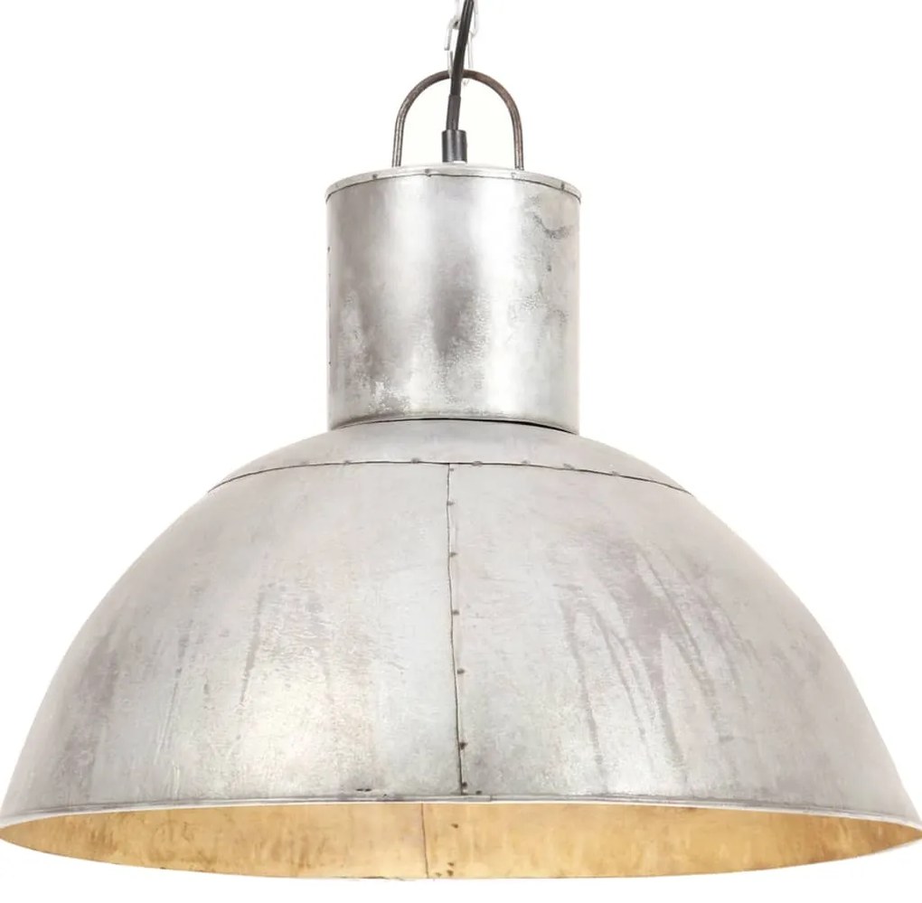 Lampada A Sospensione 25 W Argento Rotonda 48 Cm E27 /