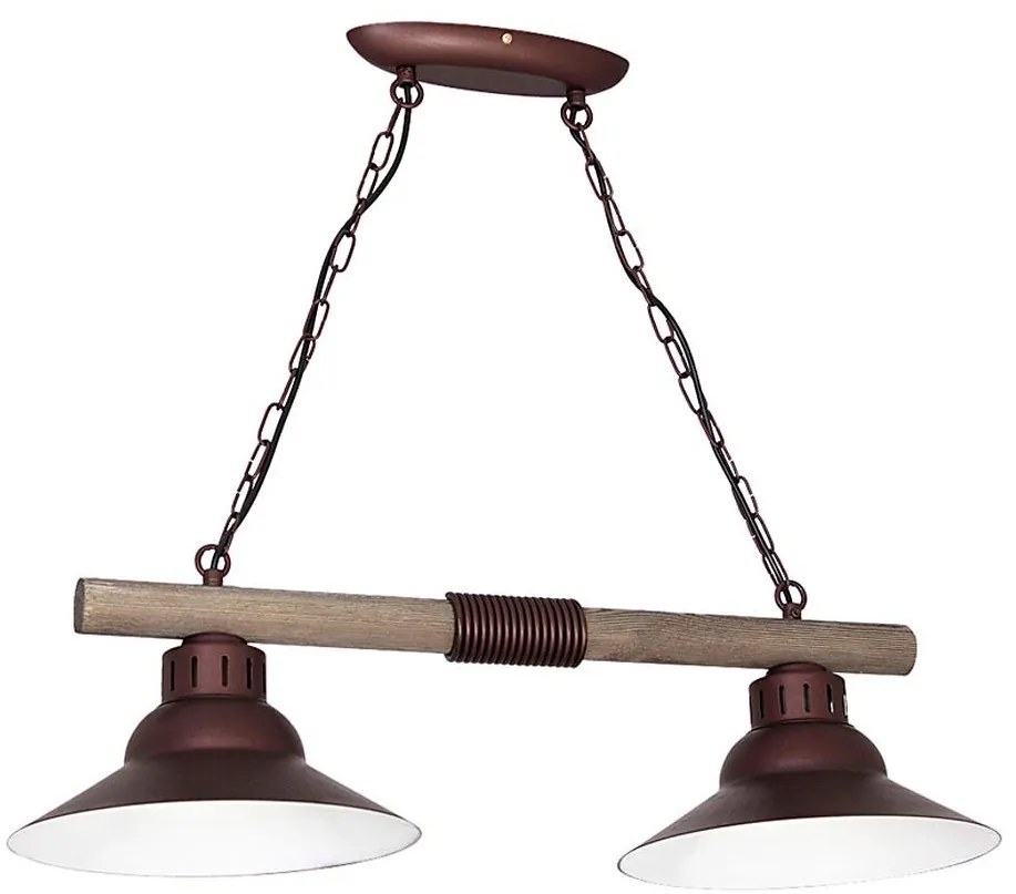 Lampadario a sospensione con catena JOSE 2xE27/60W/230V