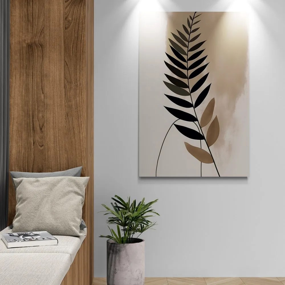 Quadro su tela – Forme botaniche astratte felce