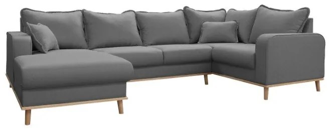 Divano angolare grigio (angolo sinistro) Beata - Ropez