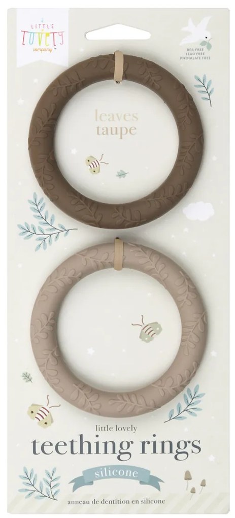 A Little Lovely Company - massaggiagengive in silicone - crema di cioccolato, 2 pezzi