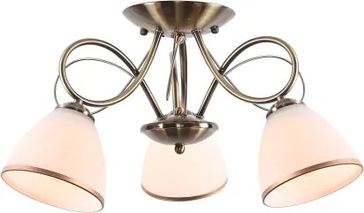 Brilagi - Vetro di ricambio per lampada da parete e per lampadario FRED E27, Ø 13,5 cm, crema/bronzo