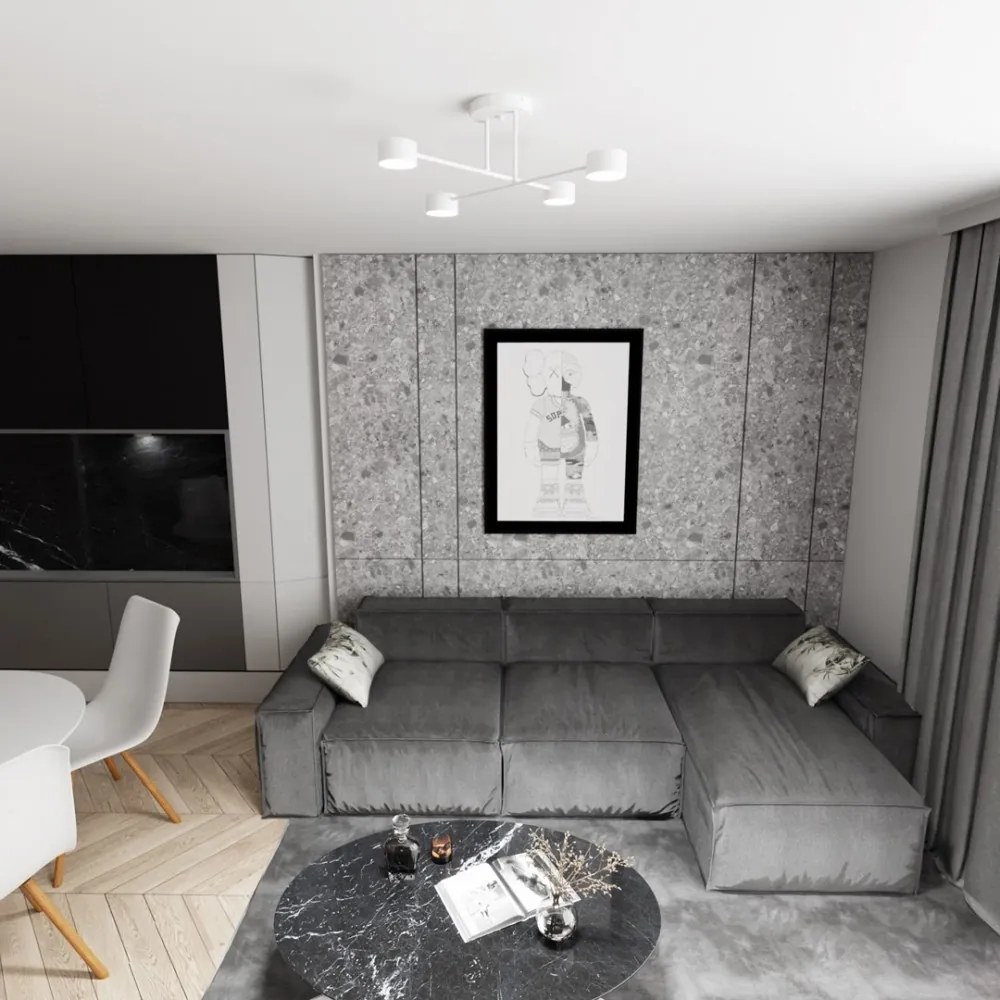 Lampada da soffitto in acciaio HALO 4 bianco/nero 4xGX53 Colore del corpo Bianco