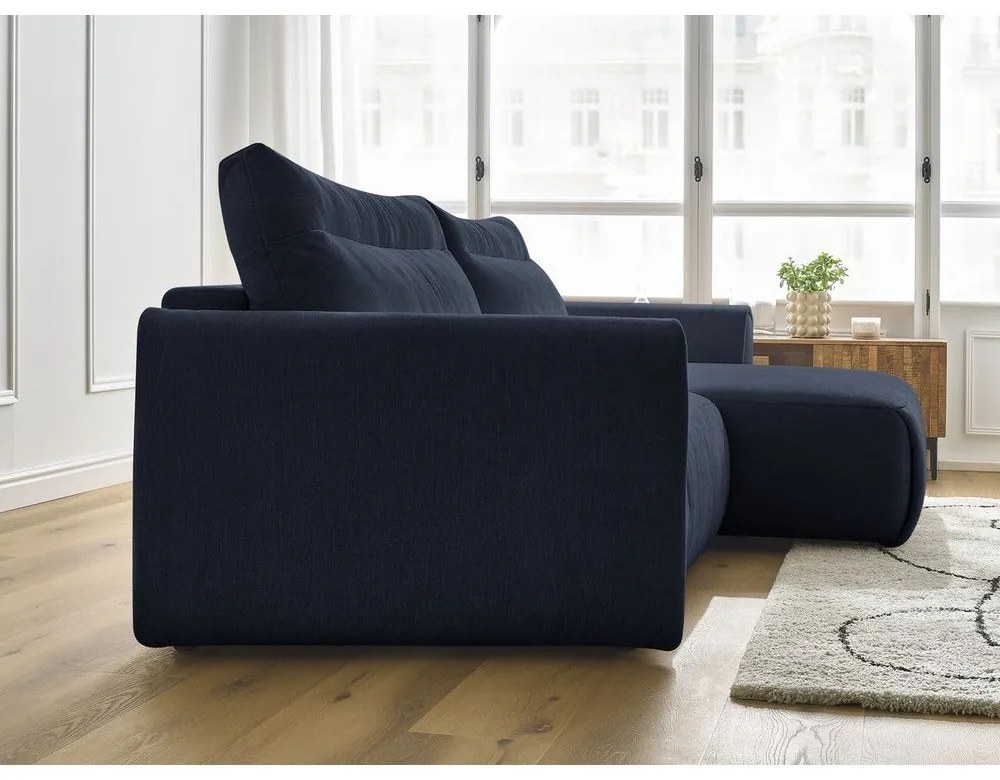 Divano angolare in blu scuro Aden – Bobochic Paris