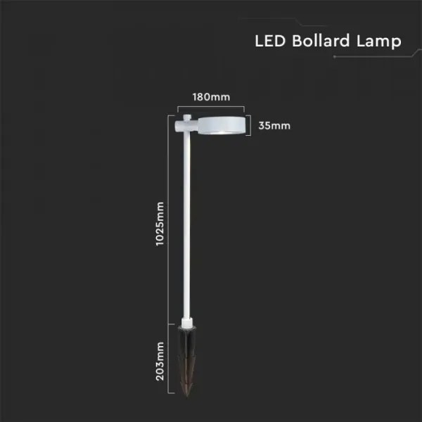 Lampada da esterno a LED 7W/230V 3000K IP65 bianca 102 cm