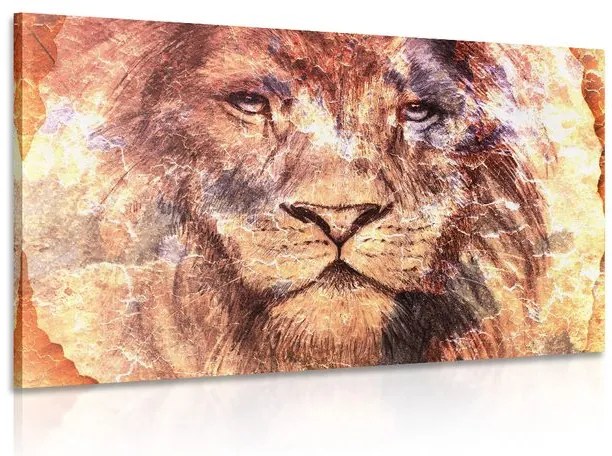 Quadro su tela – Volto del leone
