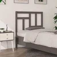 Testiera per Letto Grigia 95,5x4x100 cm Legno Massello di Pino cod 9914