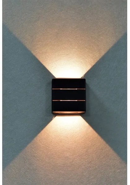 Immax 08520L - Applique da esterno a LED LUXLINE 6W/230V 3000K IP54 nero