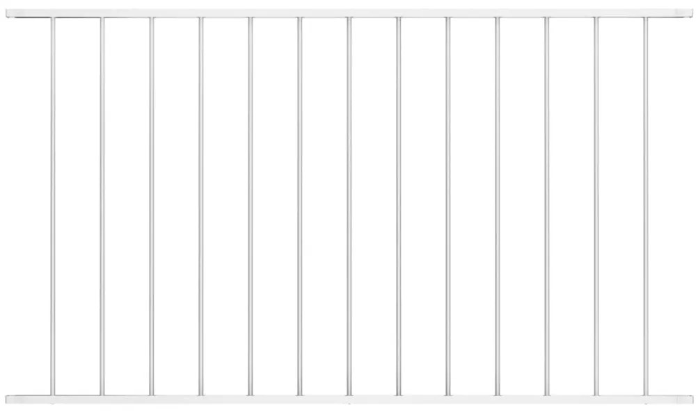 Pannello Di Recinzione İn Acciaio Verniciato 1,7x1,25 M Bianco /