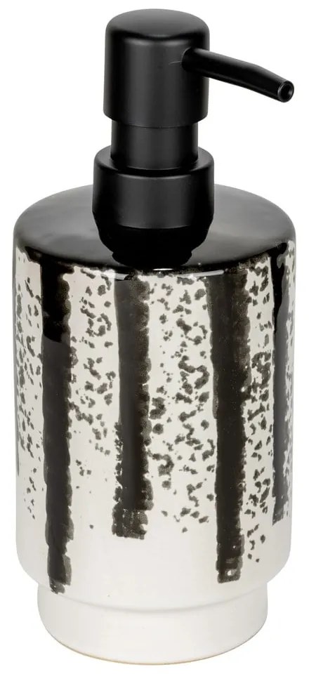 Dispenser per sapone bianco e nero in ceramica 340 ml Subiza – Wenko