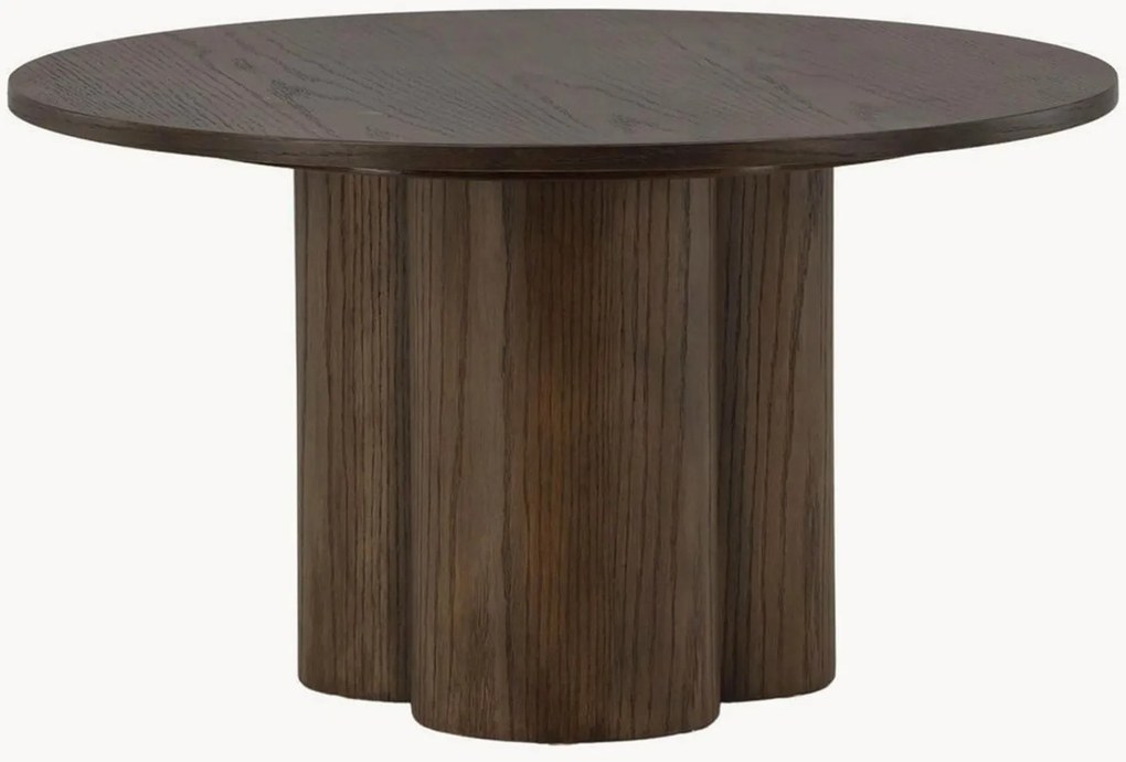 Tavolino rotondo effetto legno Olivia