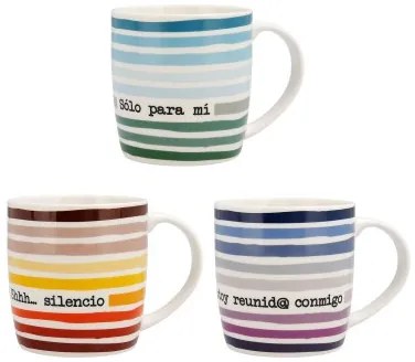 Tazza Mug Quid 4u Multicolore Ceramica 330 ml (12 Unità) (Pack 12x)