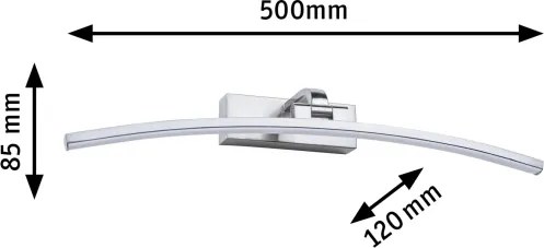 Paulmann 95558 - LED/10W Lampada per quadri BENTO 230V 50 cm cromo opaco