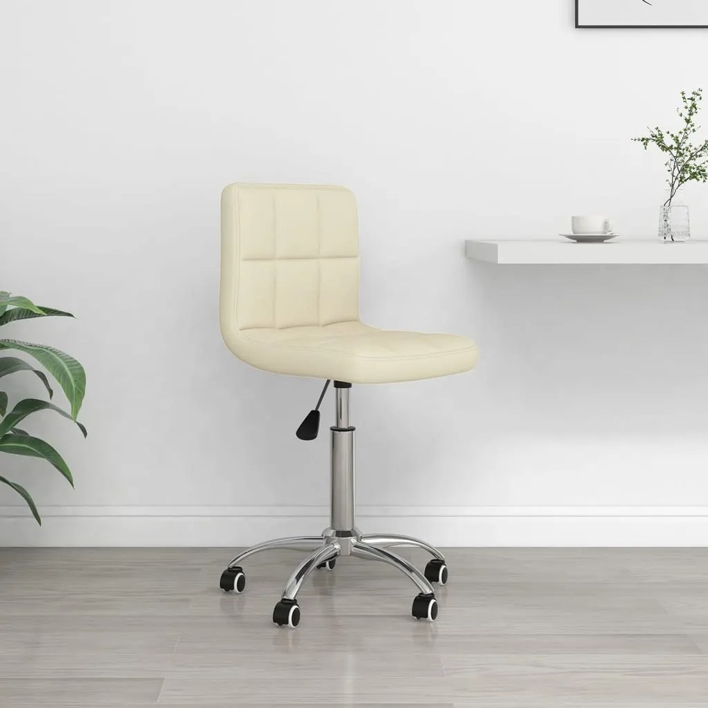 Sedia Girevole Da Ufficio Crema İn Tessuto /