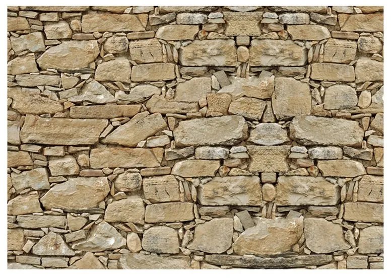 Fotomurale  Muro di pietra  Colore Beige, Dimensioni e Misure 200x140