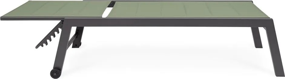 Sdraio da giardino verde in metallo regolabile Hilde – Bizzotto