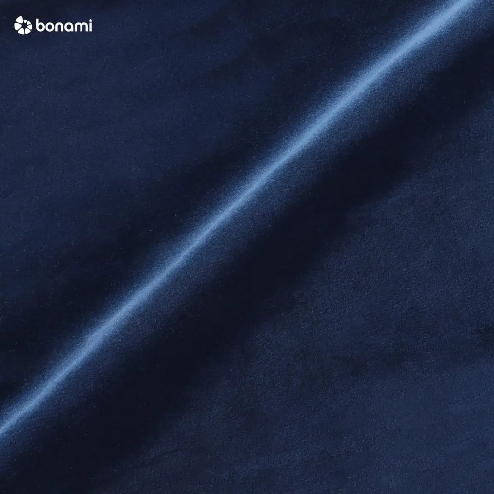 Letto matrimoniale imbottito blu scuro con spazio contenitivo 140x200 cm Flip - Ropez