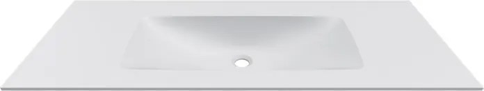 Lavabo da incasso per mobili 120,5 cm in keratek bianco opaco | KK-1205BEL - KAMALU