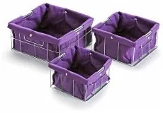 Set di Scatole per Sistemare Impilabili Versa 3 Pezzi (26 x 12 x 26 cm)