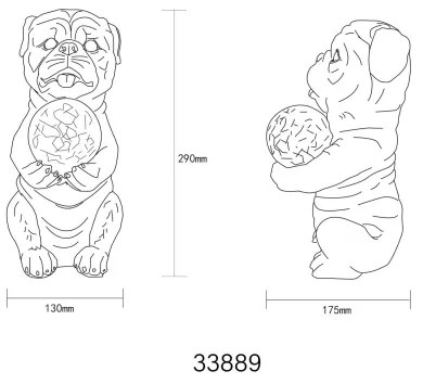 Globo - Decorazione solare LED/0,02W/3V IP44 cane