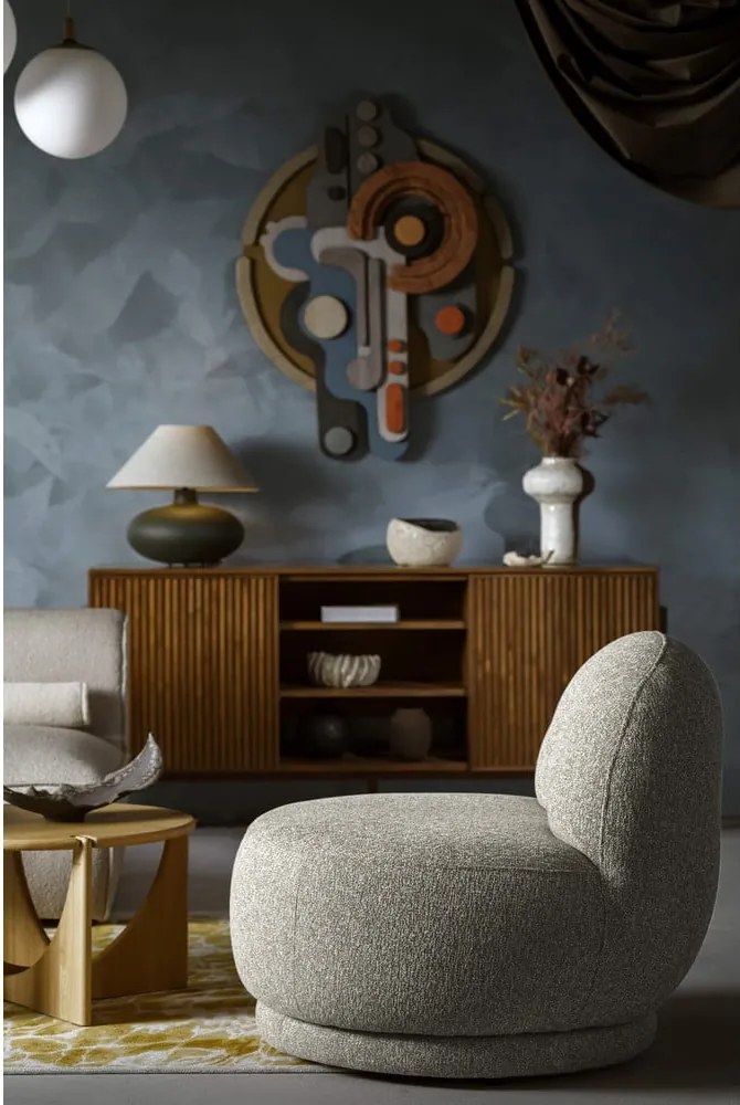 Poltrona grigia/marrone Ovo – Miuform