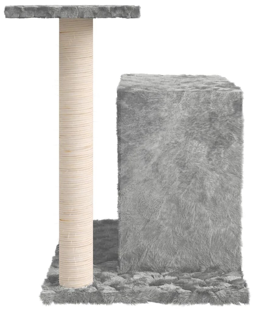 Albero per gatti con tiragraffi in sisal grigio chiaro 51 cm