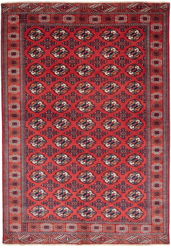 Turkmen Tappeto persiano 150x220 Rosso (Iran) Annodato A Mano