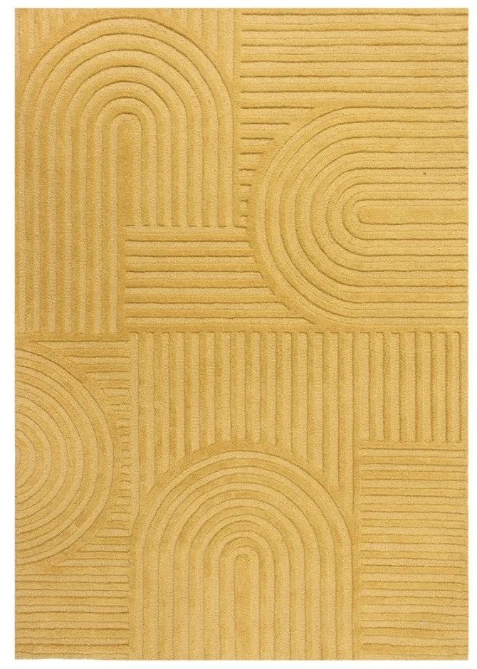 Tappeto in lana gialla 160x230 cm Zen Garden - Flair Rugs