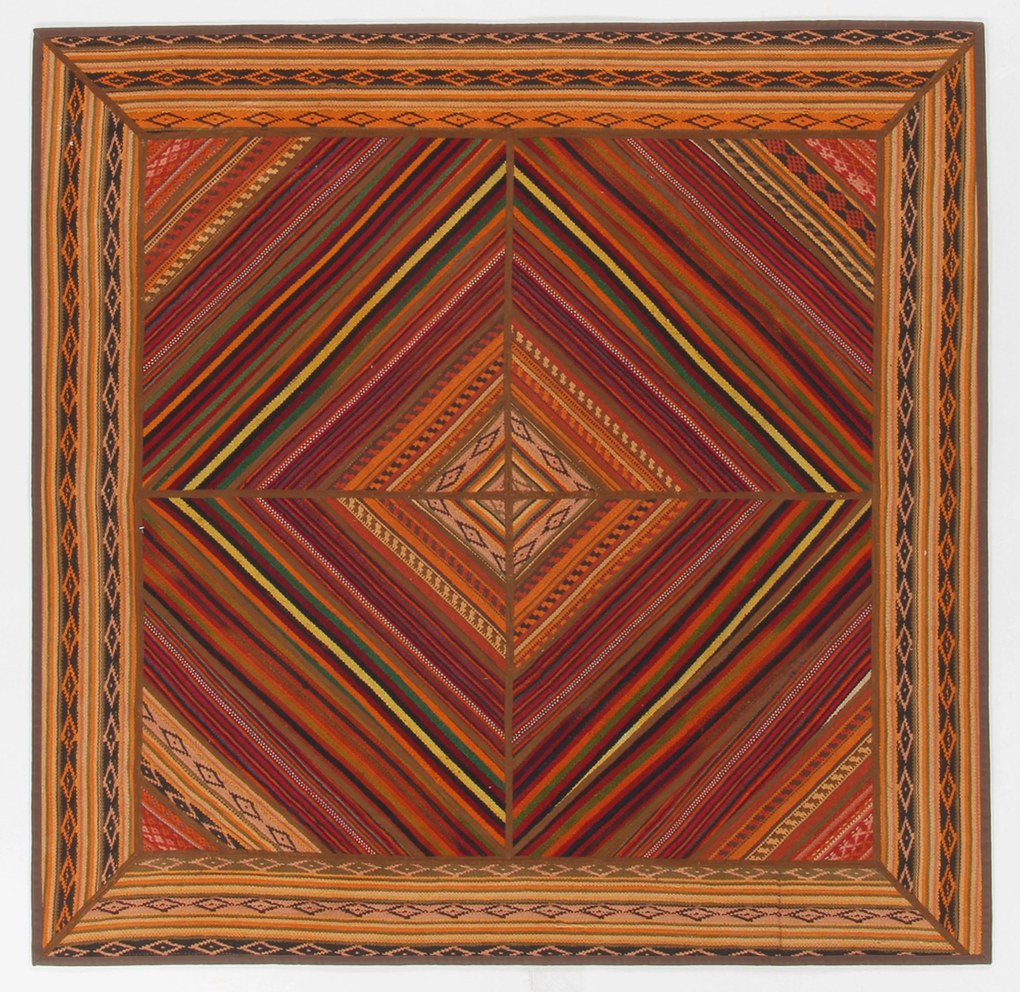 Kilim Tappeto 160 x 160 (Iran) Tessuto A Mano