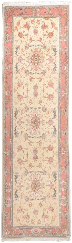 Tabriz Tappeto persiano 80x290 Beige (Iran) Annodato A Mano