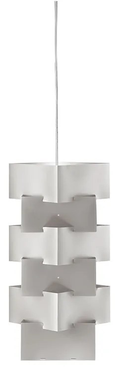 Sospensione Moderna 1 Luce Building In Polilux Silver D36 Made In Italy