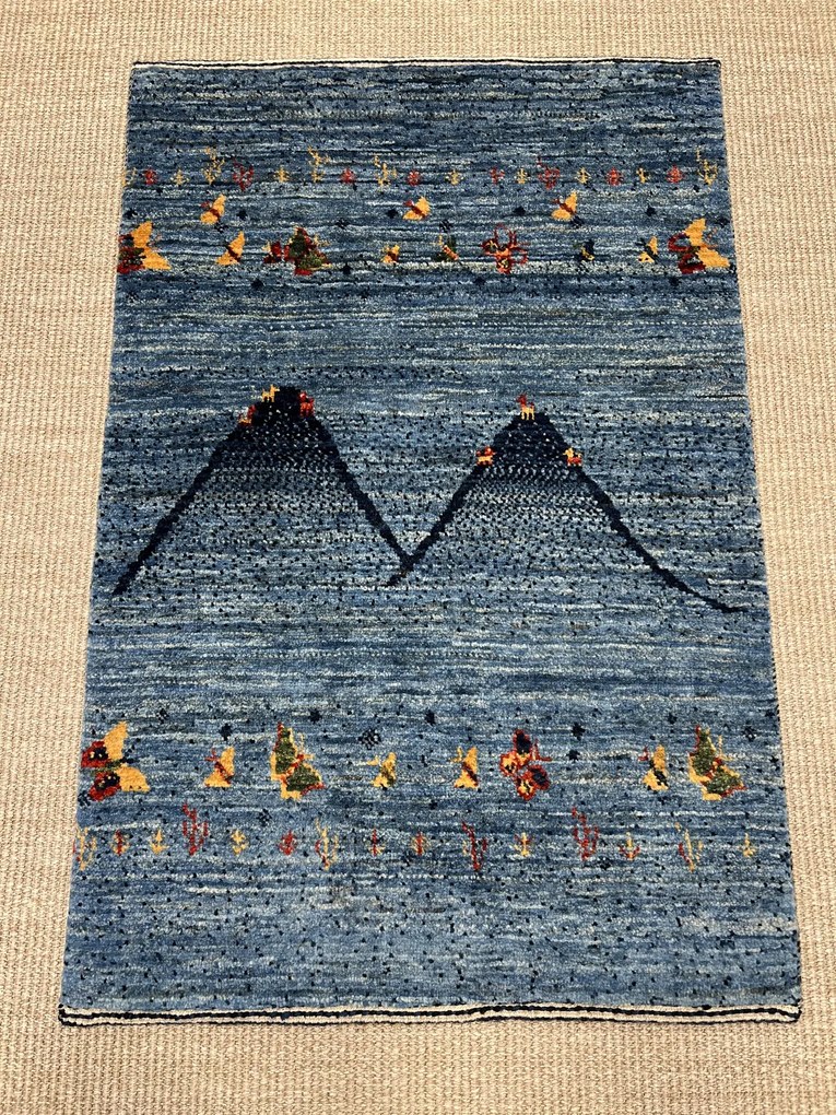 Loribaft Tappeto persiano 90x60 Blu (Iran) Annodato A Mano