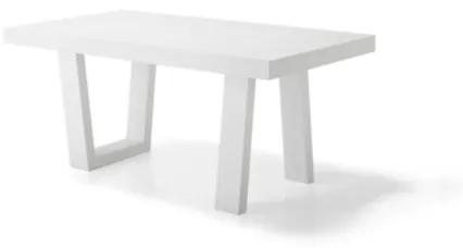Tavolo soggiorno allungabile 260 cm piano in laminato DIVO Bianco