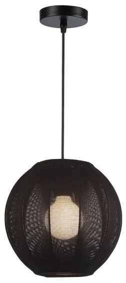 Lampada a sospensione su cavo DANA 1xE27/15W/230V Ø 25 cm, nero