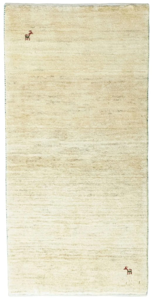 Gabbeh Tappeto 140x70 Beige (Iran) Annodato A Mano