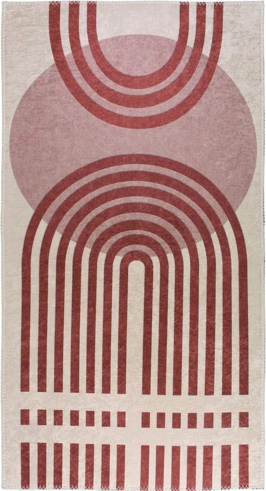 Tappeto lavabile rosso/bianco 50x80 cm - Vitaus