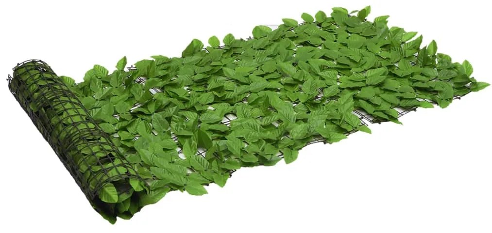 Paravento Da Balcone Con Foglie Verdi 200x75 Cm /