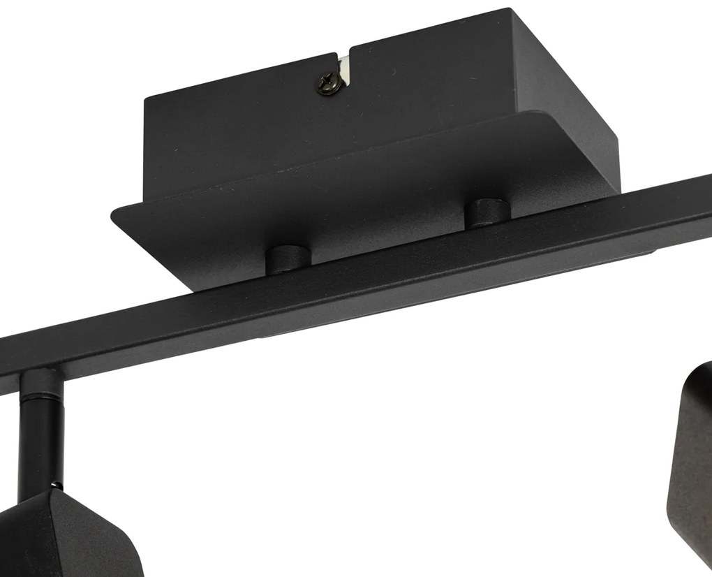 Plafoniera moderna nera con LED 2 luci - Nola