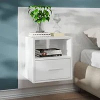 Comodino a Muro Bianco Lucido cod mxl 30814